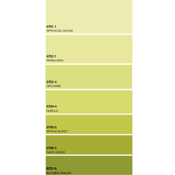 Color E34 E34 Paint Colour Card Swatch 240mm x 50mm (7 Colours) – Buchel Homes
